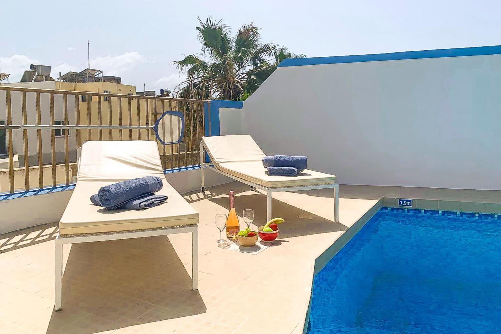 Pool & Sea Merill Apartments Mellieħa Exterior foto